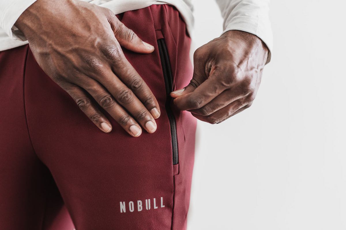 Nobull Men's Joggers Dark Red | Australia (EV6138)